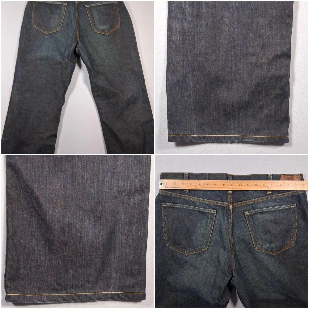 Banana Republic Relaxed Fit Jeans Mens 38x30 Blue Denim Straight Leg Dark Wash